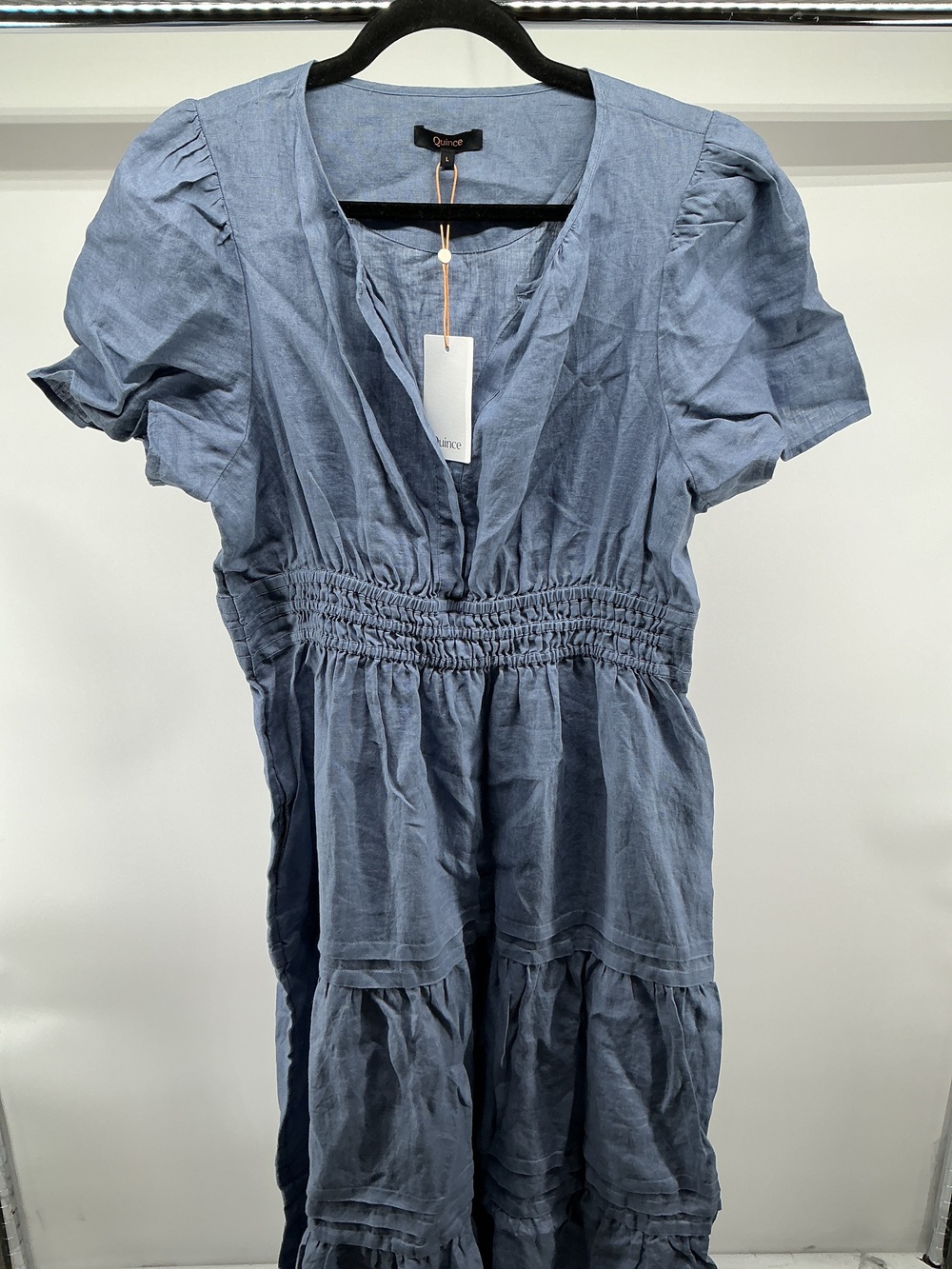 100% European Linen Tiered Maxi Dress